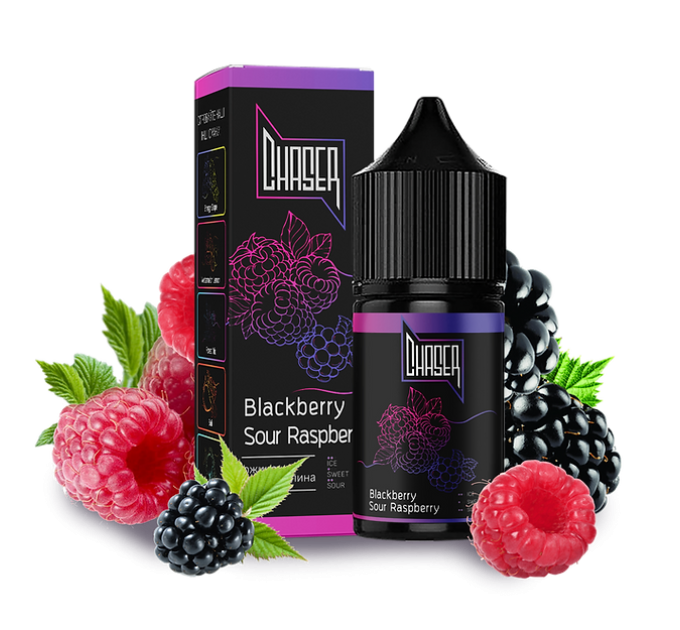 Рідина Chaser Black Salt 15 мл 30 мг зі смаком Чорної Смородини і Кислої Малини (BlackBerry Sour Raspberry)
