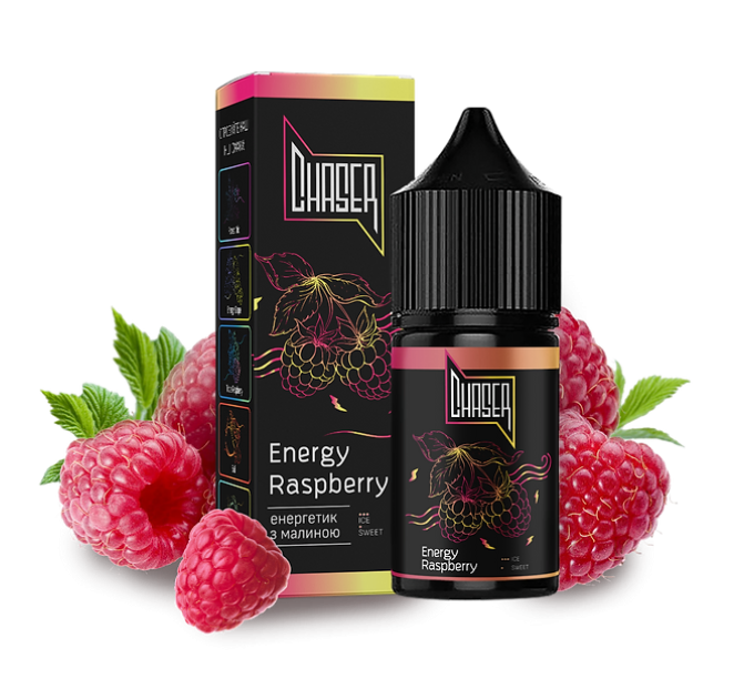 Рідина Chaser Black Salt 15 мл 50 мг зі смаком Енергетика і Малини (Energy Raspberry)