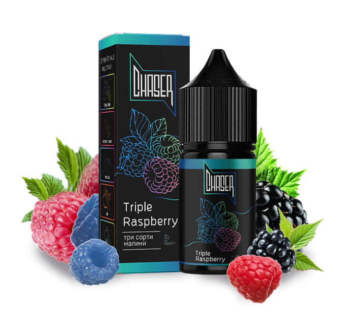 Рідина Chaser Black Salt 15 мл 30 мг зі смаком Потрійної Малини (Triple Raspberry)
