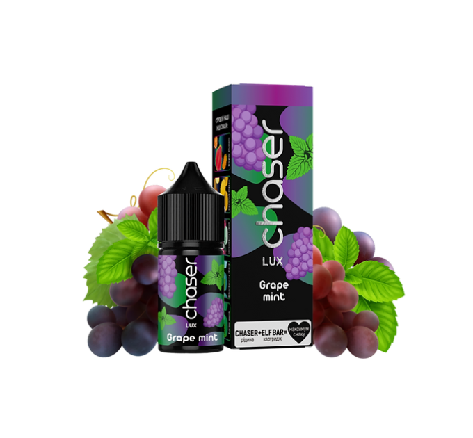 Рідина Chaser Lux 30 мл 30 мг зі смаком Винограду і М'яти (Grape Mint)