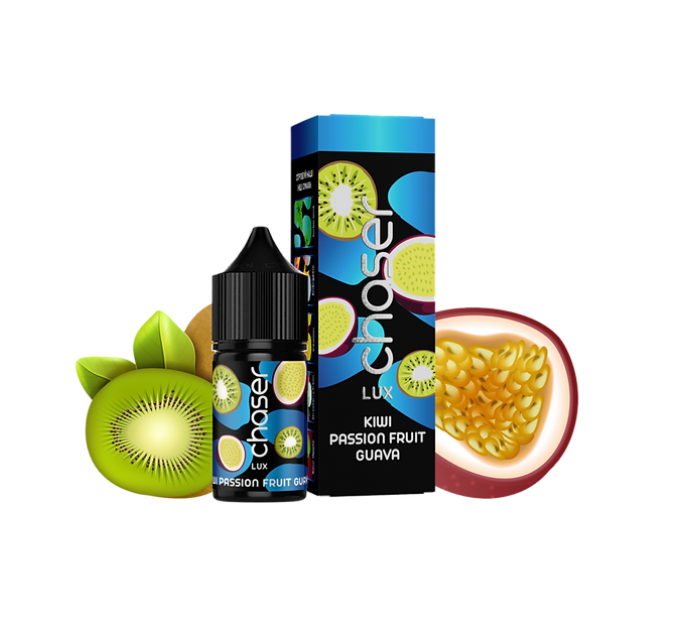 Рідина Chaser Lux 30 мл 30 мг зі смаком Ківі, Маракуї та Гуави (Kiwi Passion Fruit Guava)