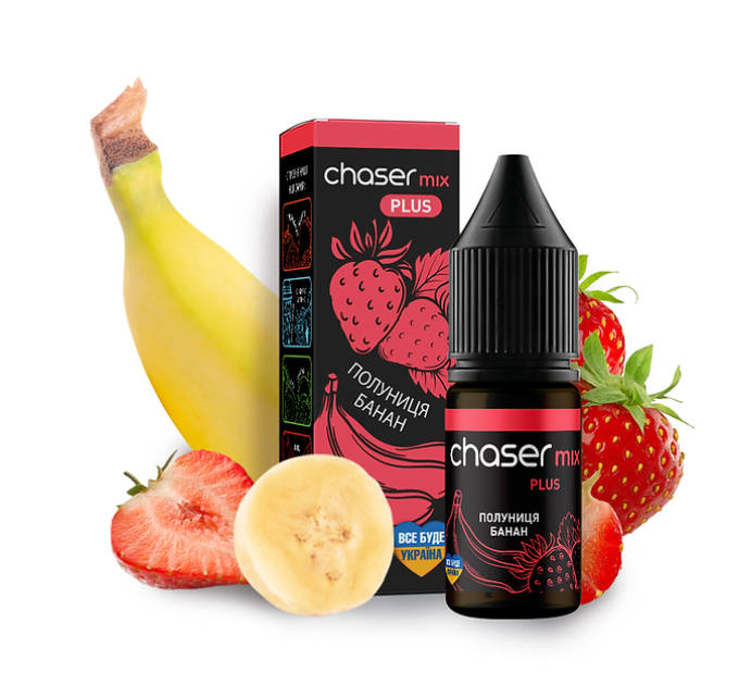 Рідина Chaser Mix Salt 10 мл 30 мг зі смаком Полуниці та Банана (Strawberry Banana)