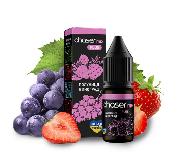 Рідина Chaser Mix Salt 10 мл 50 мг зі смаком Полуниці та Винограду (Strawberry Grape)