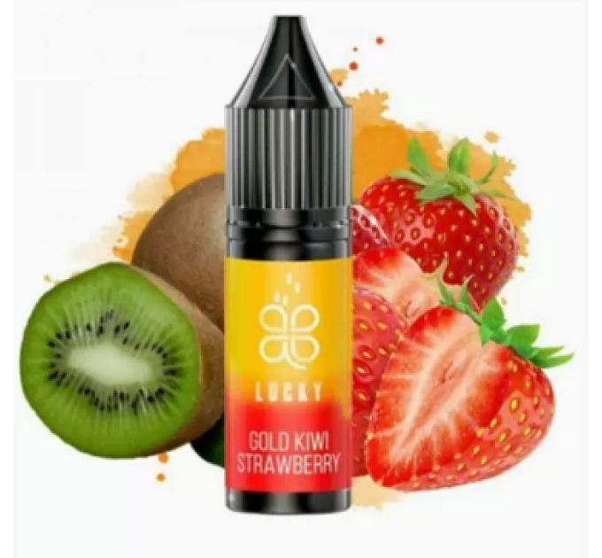 Сольова рідина Lucky 15 мл 50 мг Gold Kiwi Strawberry (Ківі Полуниця)